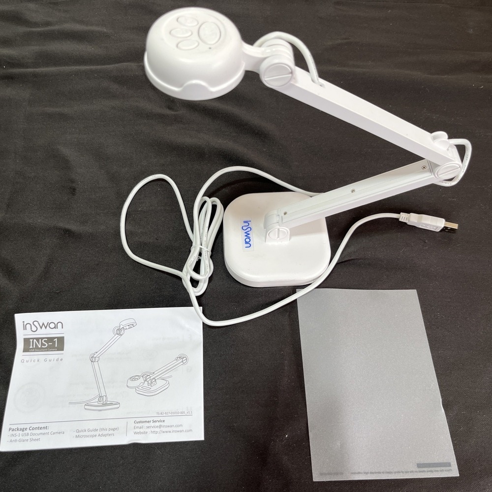 Inswan INS-1 Tiny 8MP USB Document Camera W/ Auto-Focus & Led Light
